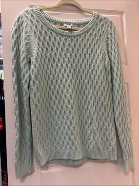 Old Navy Mint Crewneck Cable Knit Sweater